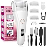 Hornhautentferner Elektrisch,Pediküre Set Fußpflege Elektrisch mit 3 Rollen,3 Gear USB...