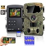Lutranstra 5K Wildkamera WLAN, 64MP Full HD Wildkamera mit Handyübertragung App, Infrarot...