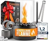 flammtal - Wärmender Tischkamin [4h Brenndauer] - Tischfeuer für Indoor & Outdoor - Verstellbare...