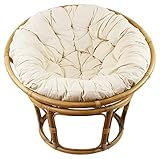 FRANK FLECHTWAREN Rattan Sessel rund Relaxsessel Papasan, 3-teilig Ø 90 x 50 cm, Fuß Ø 65 x 31...