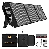 Mesuvida 30W Solar Ladegerät, Solarpanel Faltbar mit 5 Anschlüssen, 18V MC4 höhere Leistung /18V...