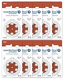 everActive 312, 60 Stück, Hörgerätebatterien, hohe Leistung, Zink-Luft-Batterien, 10...