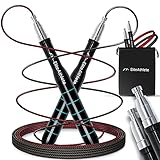 EliteAthlete Springseil Erwachsene - Speed Rope mit Ersatzseil - Profi Kugellager - Skipping Rope -...