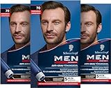 Schwarzkopf Men Perfect Anti-Grau Tönungs-Gel 70 Dunkelbraun (3 x 80 ml), Haarfarbe für Männer...