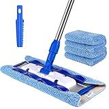 MR.SIGA Professionelle Mikrofaser-Wischmop Bodenwischer Reinigung für Hartholz-, Laminat-,...