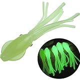 THKFISH 7,5cm Gummi Tintenfisch Angeln Gummifisch Leuchtend Gummiköder Octopus Gummi Tintenfisch...