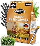 Natureflix Herbstrasendünger mit Langzeitwirkung | Rasendünger verdrängt Moos | Frostschutz &...