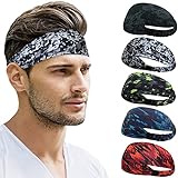 Pack of 5 Sport Stirnbänder Damen & Herren von Beister, Double Sided Feuchtigkeitsabführend...