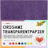 folia 825/1515 - Transparentpapier - Faltblätter, 15 x 15 cm, 500 Blatt, 42 g/qm, sortiert in 10...