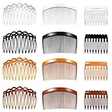 12 Stück Haarkämme zum Stecken, French Side Hair Combs, Steckkamm Haare, mit Zähnen...