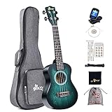 Winzz 23' Ukulele Konzert Anfänger Set Kinderm Erwachsene, Einzigartiges Farbdesign, mit Tasche,...