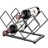 POKIPO Kleine Weinregale, 7 Flaschen, Metall, für die Arbeitsplatte, Weinflaschenhalter,...
