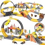 OR OR TU 342Stück Rennstrecke Spielzeug ab 3 4 5 6 Jahre Kinder Auto Rennbahn Autobahn Eisenbahn 2...