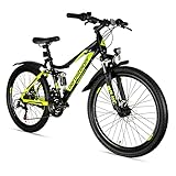 Bergsteiger Broome 24, 26 Zoll Kinderfahrrad, Shimano 21 Gang-Schaltung, StVZO, Mountainbike mit...