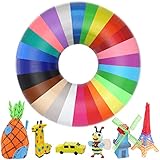 3D Stift Filament PLA, je 5M 3D Pen PLA Filament 1.75mm PLA Filament Packung mit 25 verschiedenen...