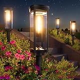 EDISONFIRE Sehr Hell Solarlampen für Außen Garten, 8 Stücke Gartenleuchten Solar Warmweiß, IP65...
