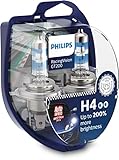 Philips RacingVision GT200 H4 Scheinwerferlampe +200%, Doppelset