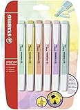 Textmarker - STABILO swing cool Pastel - 6er Pack - mit 6 verschiedenen Farben