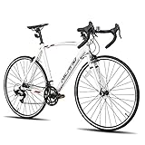 Hiland 28 Zoll Rennrad 700c Racing Bike City Pendlerfahrrad mit 14 Gang Rahmengroß 55cm Weiß...