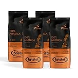 Bristot, Gemahlener Kaffee 100% ARABICA – Insgesamt 1 kg – Kaffeepulver für Moka, Mischung aus...