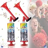 Oneroomone 2 Stück Handluftpumpe Air Horn Lautes Signalhorn, Lufthorn für Handball Fußball...