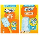 Swiffer Staubmagnet Trap & Lock Starterset (1 Staubwedel + 15 Tücher), nimmt 3x mehr Staub & Haare...