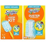 Swiffer Staubmagnet Trap & Lock Starterset (1 Staubwedel + 15 Tücher), nimmt 3x mehr Staub & Haare...