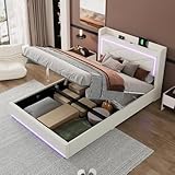 Miawtro Boxspringbett 140x200 cm Mit Bettkasten,Polsterbett 140 X 200cm Mit Lattenrost,Bett...