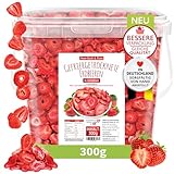 MeerBach & Rose Erdbeeren gefriergetrocknet, 300g gefriergetrocknete Früchte in Scheiben, frei von...