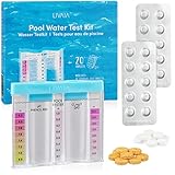 Pooltester Chlor und pH: 3er Starter Set mit Test Container, 10 Phenol Red Tabletten, 10 DPD1...