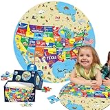 Bodenpuzzle, rundes Puzzle, 70-teiliges Lernpuzzle – Hand-Auge-Koordinations-Übung für und...