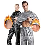 Fitness-Saunaanzug, Einteiler für Sauna, Fitnessstudio, Anzug zum Schwitzen Alles, Schwitzen,...
