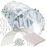 TTL Garden Folientunnel Set Flex XL 32 mit PE Folie 10 x 2,5 m - 10 x Fiberglas Bögen & PE...