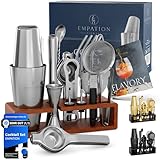 EMPATION Cocktail Set [TESTSIEGER] 825ml Boston Cocktail Shaker aus Edelstahl, leicht zu öffnen &...