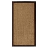 casa pura® Amazonas Sisal-Teppich mit Baumwollbordüre | rutschfeste Latexunterseite | mehrere...