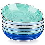 vancasso Suppenschalen Steingut, Bonita Suppenteller 6er Set, Pastateller, Spaghetti Tiefteller,...