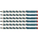 STABILO - Ergonomischer Dreikant-Bleistift für Rechtshänder - EASYgraph in petrol - 6er Pack -...