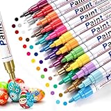 Permanent Marker Wasserfeste Stifte: 24 Farben Permanentmarker, Glasstifte und Lackstifte zum...