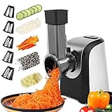 COOCHEER Elektrischer Gemüseschneider Gemüsehobel, 150W Elektrische Küchenreibe Zerkleinerer...