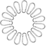 15 Stück Karabinerhaken verzinkt, 40mm x4mm belastbar Karabinerhaken Schlüsselanhänger,Karabiner...