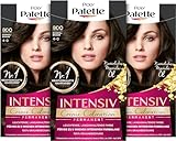 Palette Schwarzkopf Intensiv Creme Coloration hochwertige Haarfarbe 800/4-0 Dunkelbraun, 3er Pack (3...