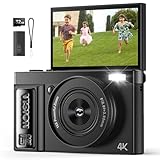 Digitalkamera 4K 64MP Kamera Fotokamera: Digital Kamera für Vlog - Vintage Fotokamera Kinder -...