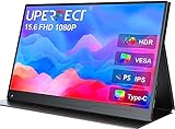 UPERFECT Portable Monitor 15,6 Zoll Tragbarer Monitor 1920 x 1080 Full HD IPS Bildschirm mit HDMI...
