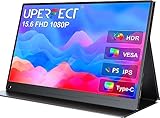 UPERFECT Portable Monitor 15,6 Zoll Tragbarer Monitor 1920 x 1080 Full HD IPS Bildschirm mit HDMI...