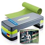 Body & Mind® Aerobic Steppbrett Elite 3-Stufen Stepper Step-Bench mit gratis Anti-Rutsch-Matte &...