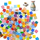 Axlyca 1KG Mosaiksteine zum Basteln,Polygon Mosaikfliesen Bastelset,Mini Mosaik Steine,Bunte...