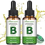 Liposomale Vitamin B Komplex Flüssigkeit, MAX Absorption, enthält die Vitamine B1, B2, B3, B5, B6,...