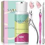 Saviland 60ML Nagelhautentferner Flüssig: Profi Cuticle Remover Tools Set, Erweicht Nagelhaut,...