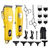 CkeyiN Haarschneidemaschine Profi Herren, T-Klingen Trimmer, USB Aufladen,Kabelloser Professioneller...