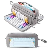 KALIDI Federmäppchen mit 3 Fächer Große Kapazität Mäppchen Federtasche Stiftetasche Pencil Case...